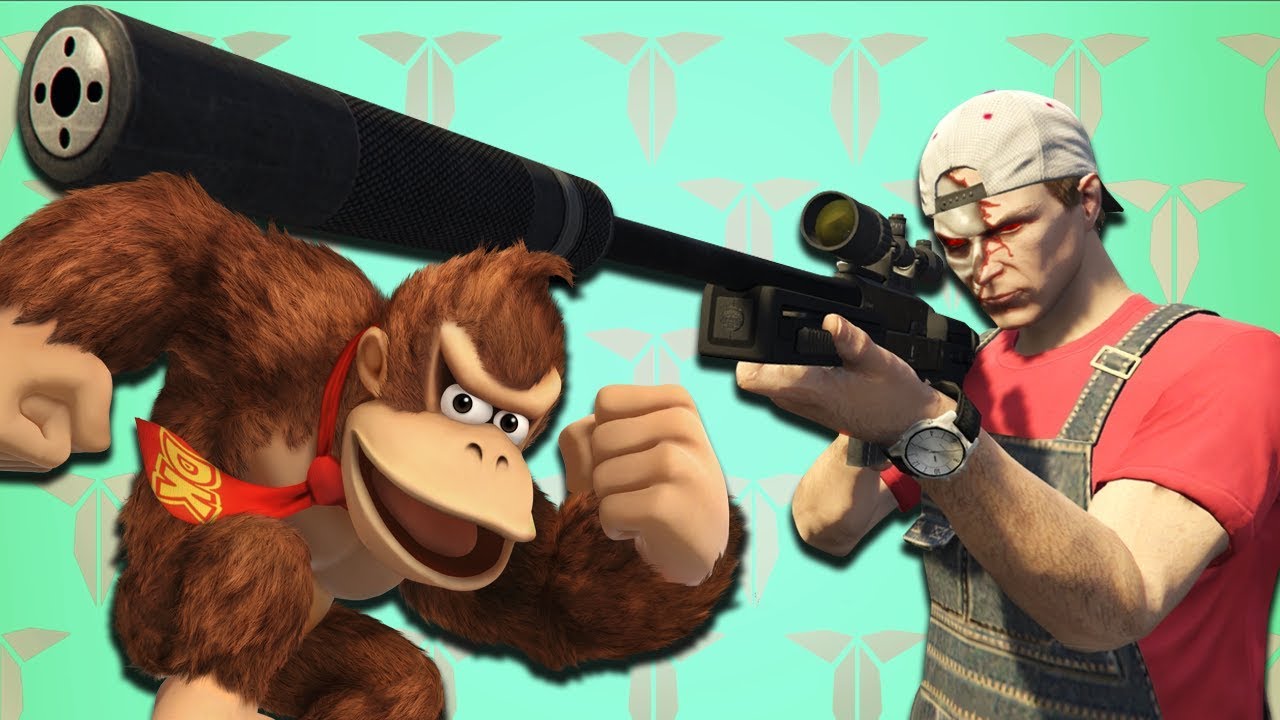 GTA 5 Online Funny Moments: Donkey Kong Mode, TRIGGERED by Nogla & Ohm Headshot Cutoff!