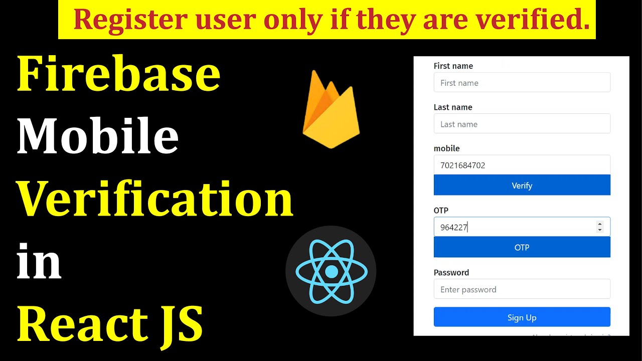 #7 Проверка мобильных устройств в React JS с помощью Firebase V9 || Аутентификация Firebase в Rea...