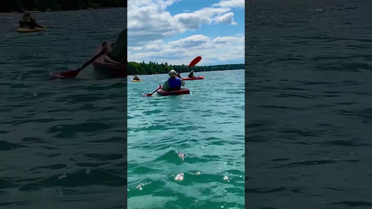 Family kayak on Gitchee Gumee