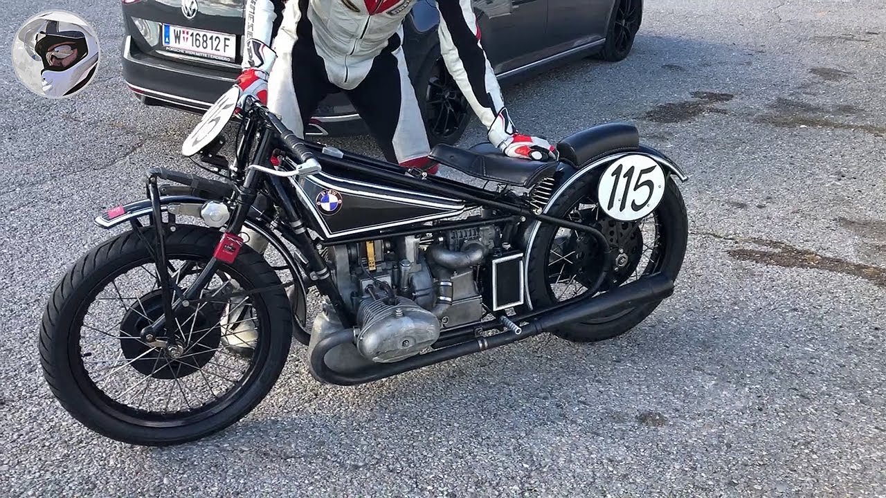 BMW R57 Kompressor (1928) — этой черной вещице из Баварии 94 года. И готов к гонке.