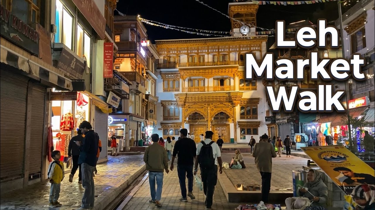 Leh Market Walking Tour | Explore Leh Ladakh Main Market | 4K | City Trails