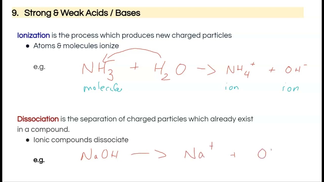 Gr. 11 Strong & Weak Acids/Bases