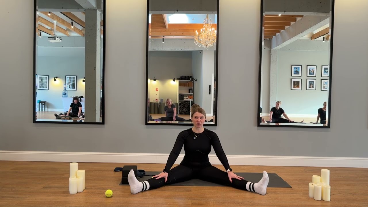 Stretching.