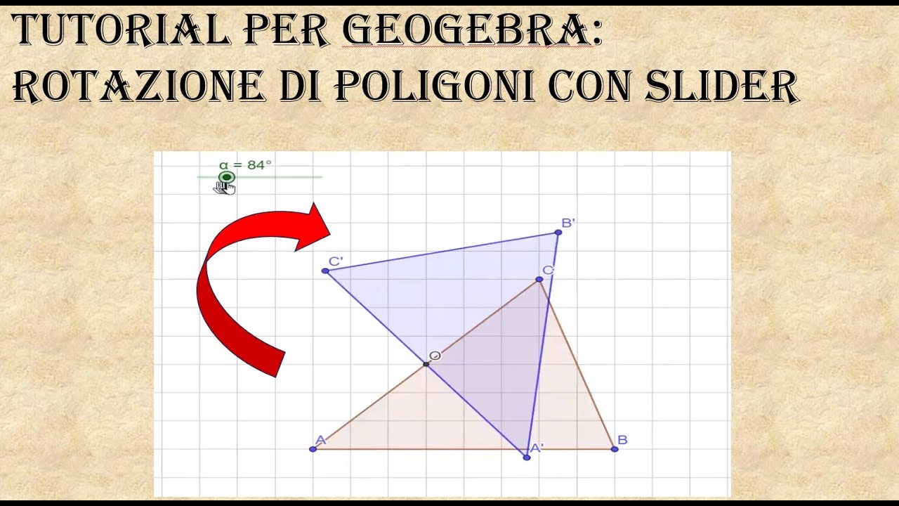 Tutorial Geogebra: come ruotare poligoni con slider e alcune applicazioni