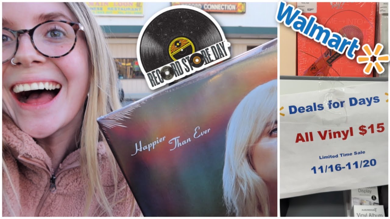 Record Store Day Black Friday VLOG & $15 Vinyl SALE at Walmart?!?!