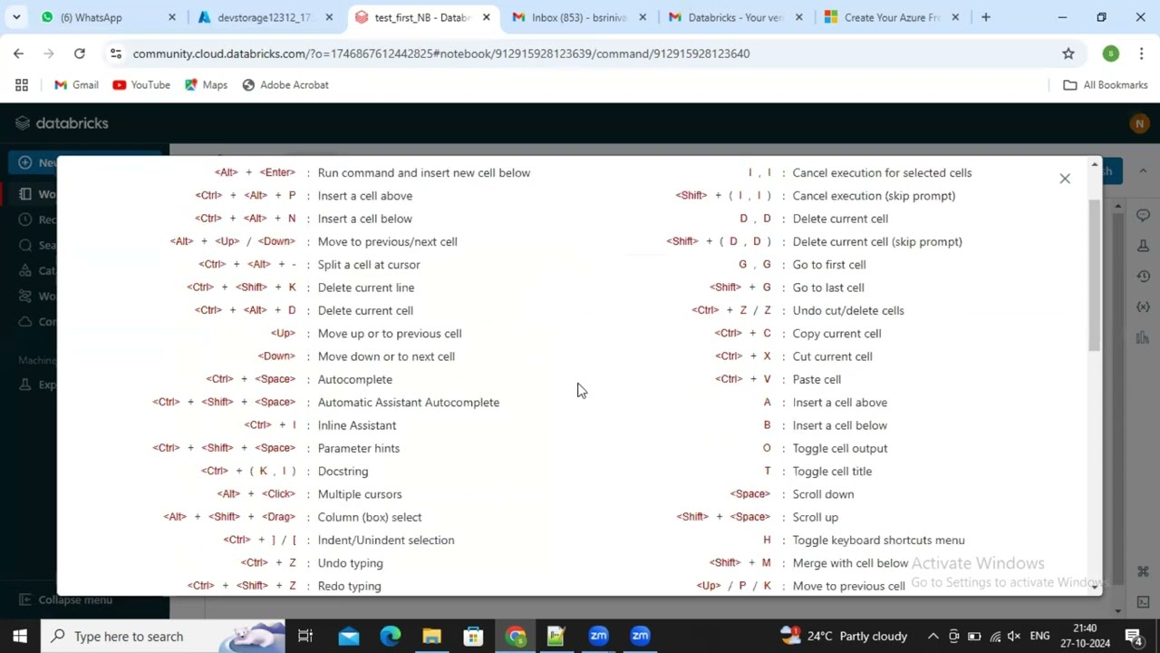 Azure DataBricks Concepts2 - Basic ADB concepts