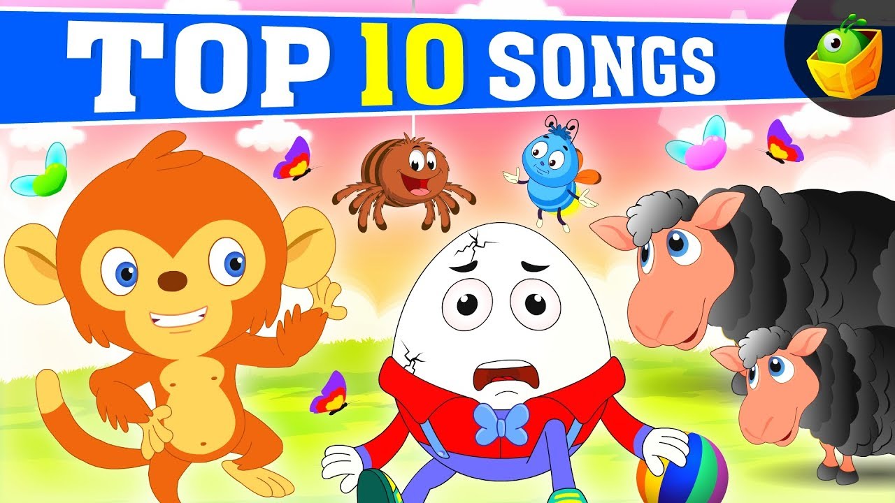 Top 10 Songs | Silly little rhymes | Animated English Rhymes