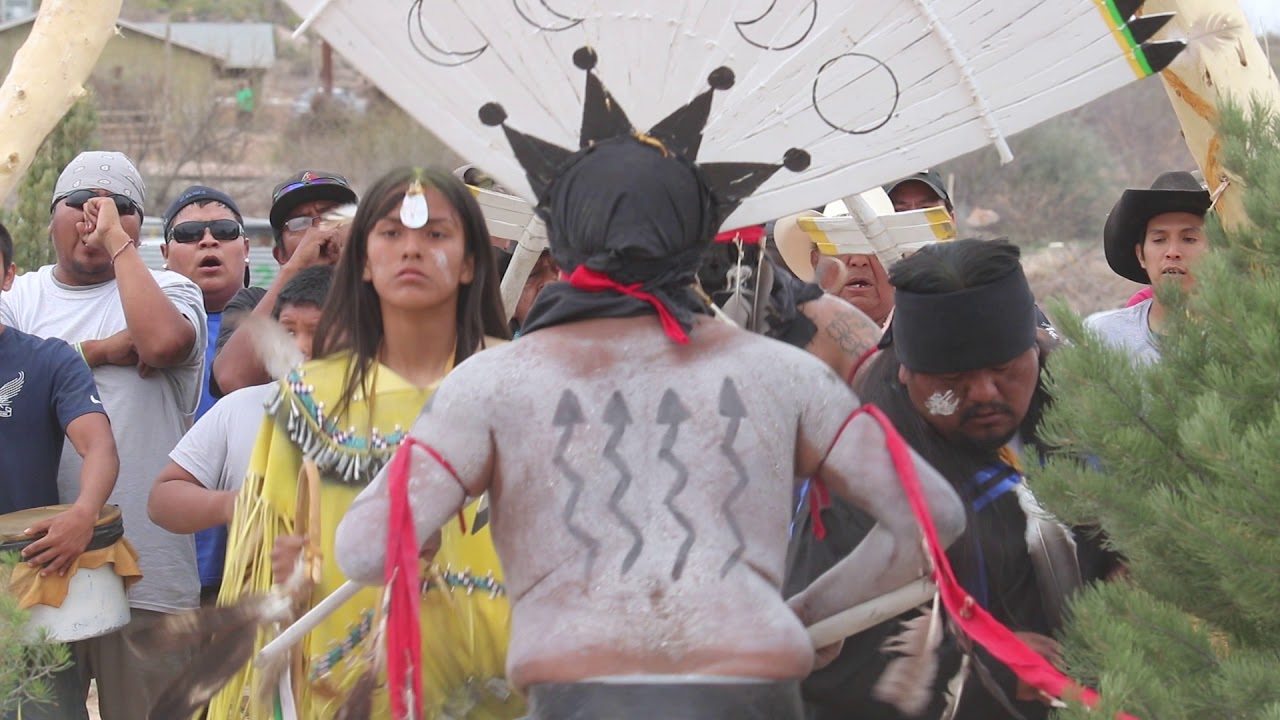 Godfather and Goddaughter dancing with Apache Crown Dancers