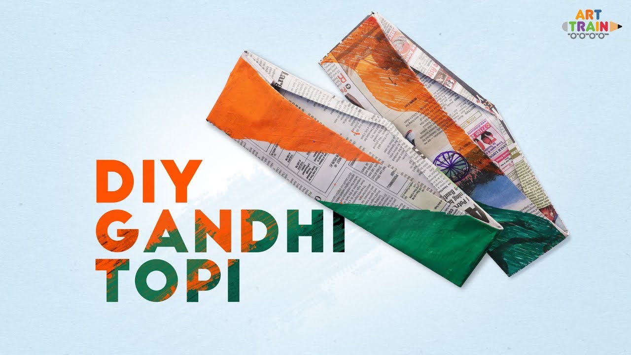 Republic Day Series - DIY Gandhi Cap - Paper Gandhi Topi / Nehru Topi