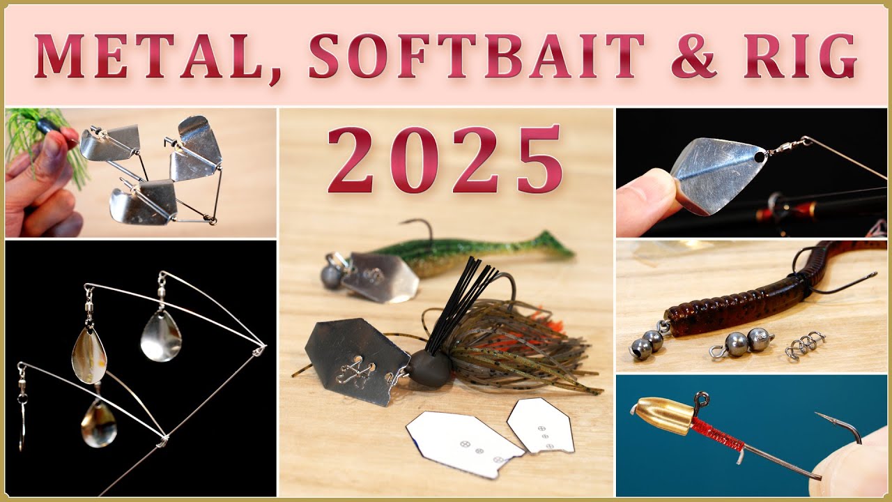 A collection of 2025 ideas for Metal lures, Soft baits, and Rigs.