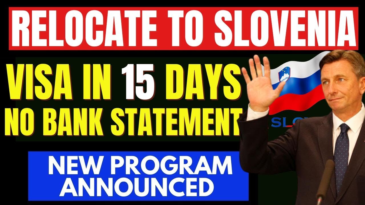 Slovenia Free Work Visa| Get Visa in 15 Days| Get PR in 5 Years No Bank statement: High Visa Ratio