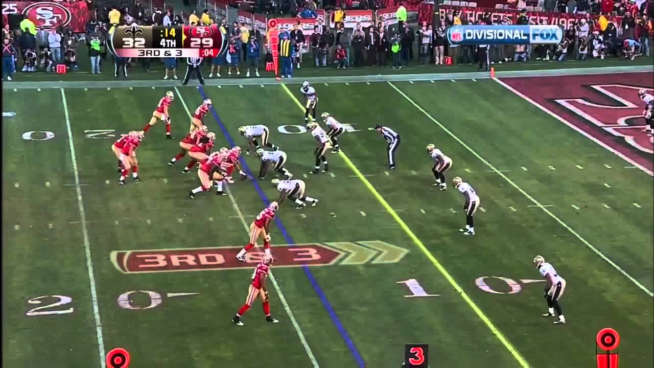 Alex Smith To Vernon Davis Game Winning Touchdown 49ers vs. Saints 2012 Playoffs