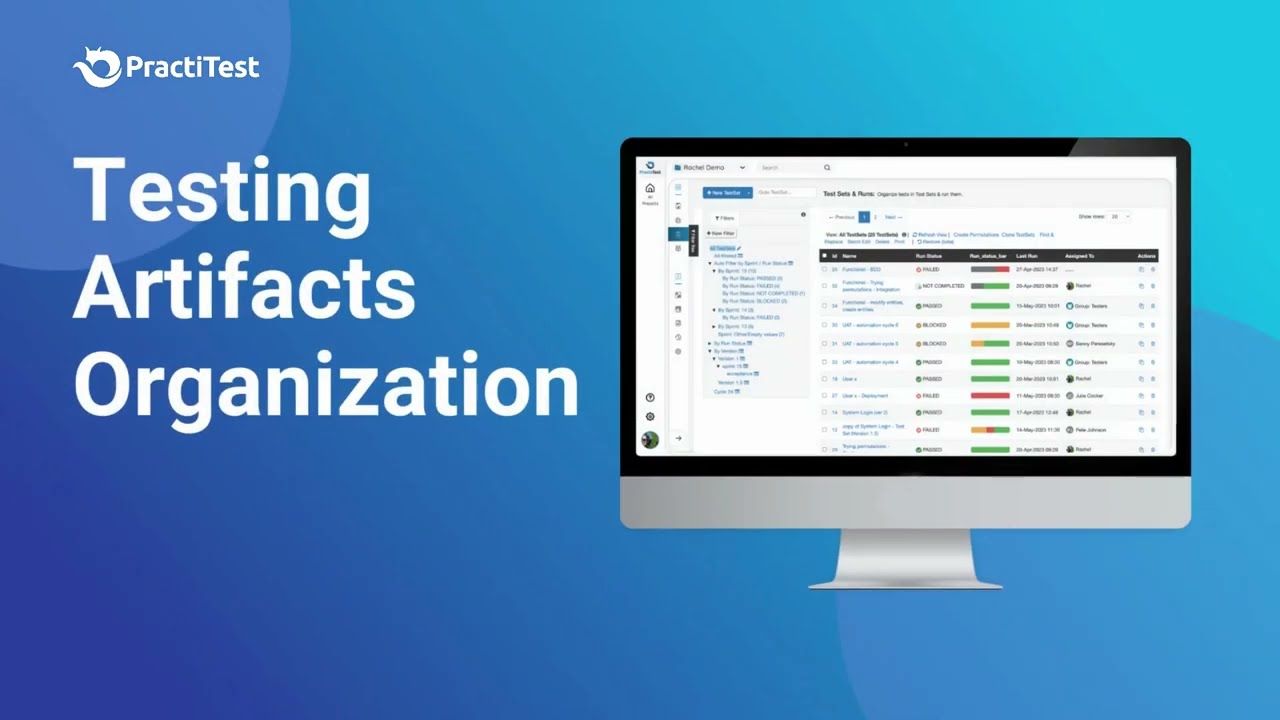 PractiTest Testing Artifacts Organization