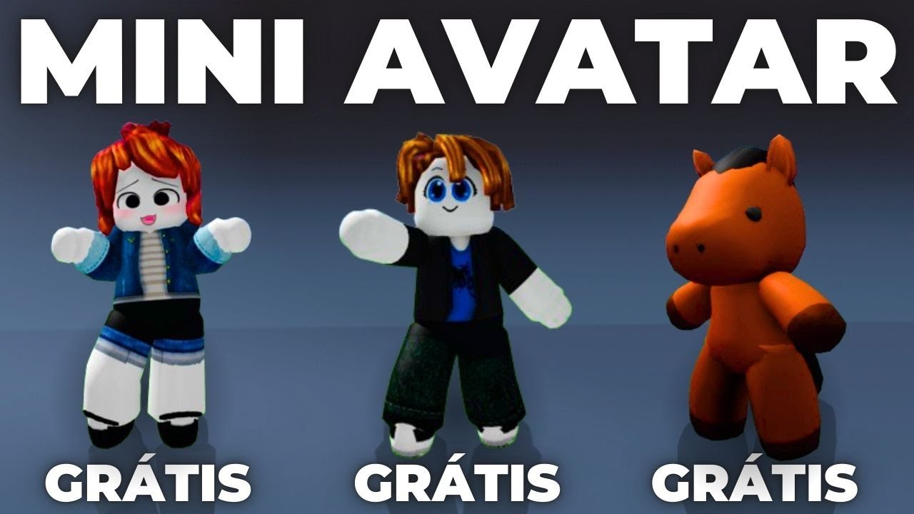 3 NOVOS MINI AVATAR GRÁTIS NO ROBLOX!😮 *COMO FICAR PEQUENO EM 2024*