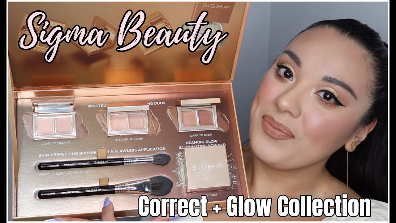 SIGMA BEAUTY NEW MAKEUP | CORRECT + GLOW COLLECTION FIRST IMPRESSIONS