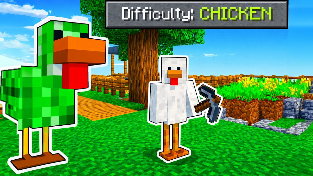 Can I Survived With A CREEPER CHICKEN ? (BAD IDEA...)