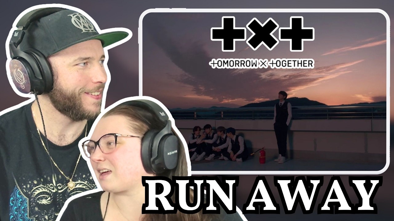 Waiting for You at the 9 and 3/4 Platforms | TXT - Run Away | COUPLE REACTS