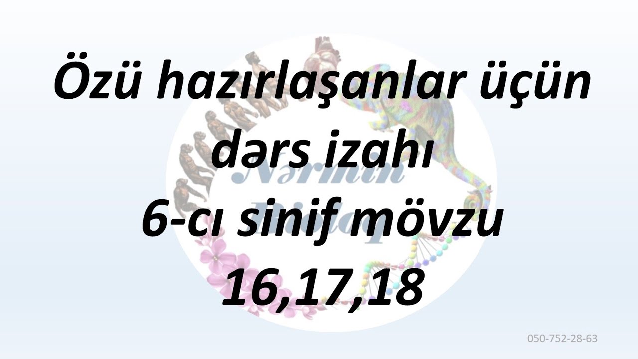 Biologiyadan özü hazırlaşanlar üçün izah 6-cı sinif 16,17,18 Zoğ,tumurcuq,zoğun daxili quruluşu
