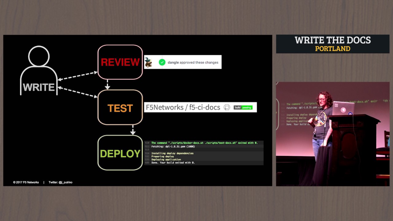 Write the Docs Portland 2017: Treating Documentation like Code: a Practical Account by Jodie Putrino
