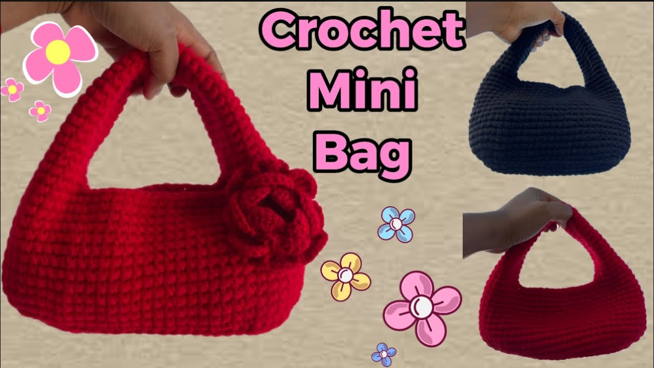 Mini crochet handbag tutorial | Easy Egg bag tutorial #crocheteggbag #datenightbag