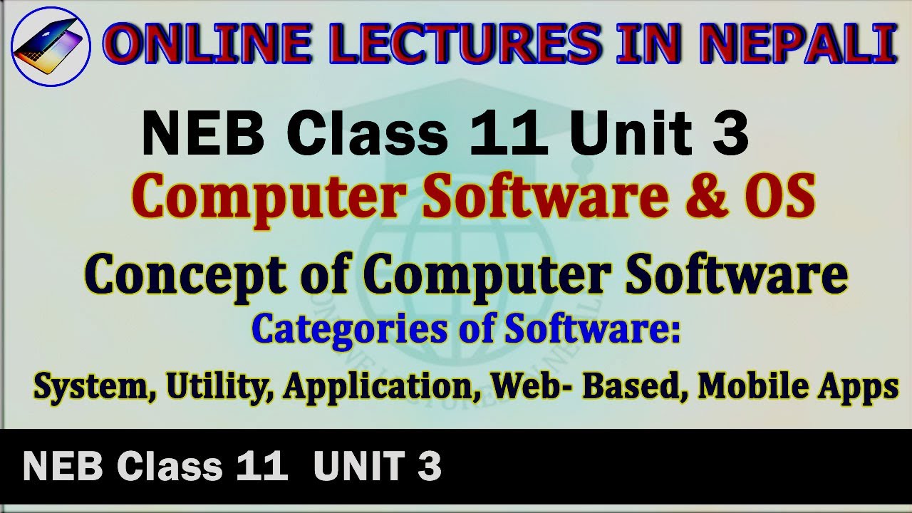 Unit 3#1|| Software Introduction|| Types: System, Utility, Application, Web-based & Mobile Software
