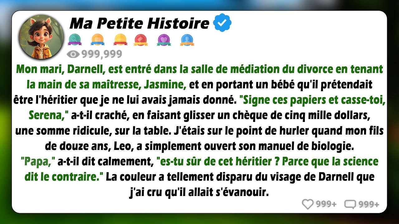 À notre audience de divorce, mon mari est arrivé avec sa maîtresse et leur enfant secret - mais les