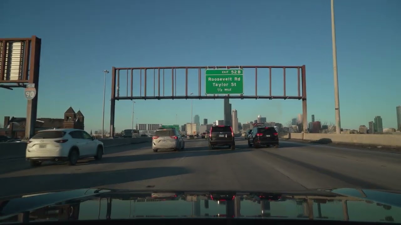 Englewood to Chicago I-94/I-90 Highways Norwood Park (No Talk, No Music) 4K POV ASMR