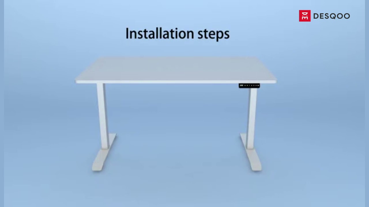 Desqoo SmartDesk Sit and Stand Height Adjustable Table Assembly & Installation | Assembly Video