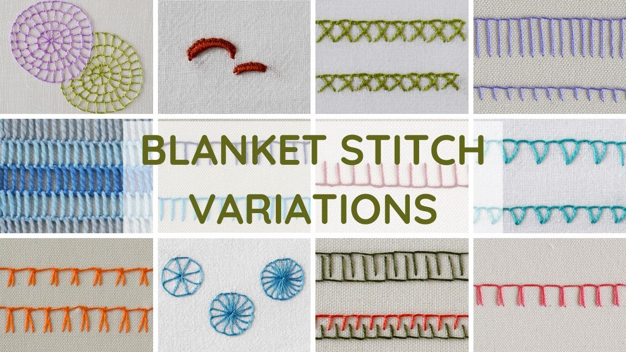 Blanket stitch variations - hand embroidery stitches from the Blanket stitch family