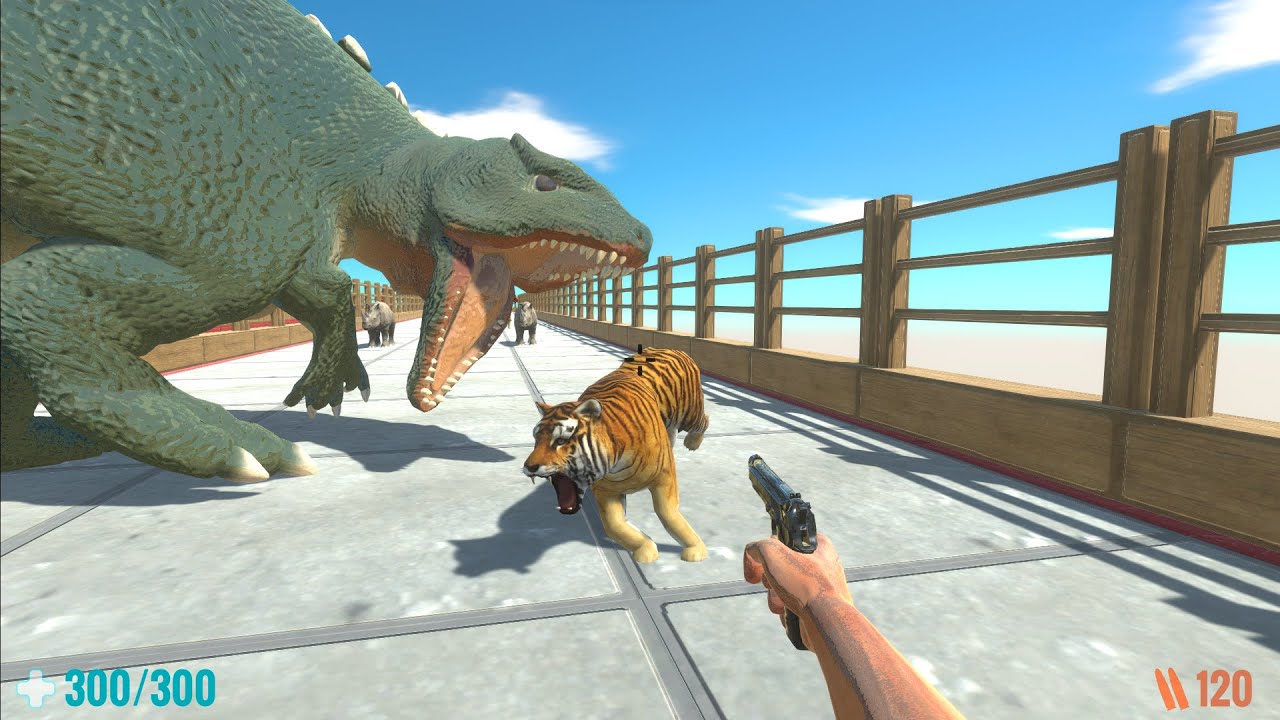 Hero Death runner with a friend like a Gorosaurus vs every unit - Animal Revolt Battle Simulator