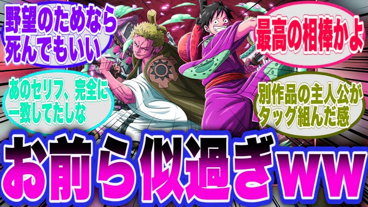【ワンピース】ルフィ、ゾロの最強コンビに対する読者の反応集【ナミ/サンジ/チョッパー】