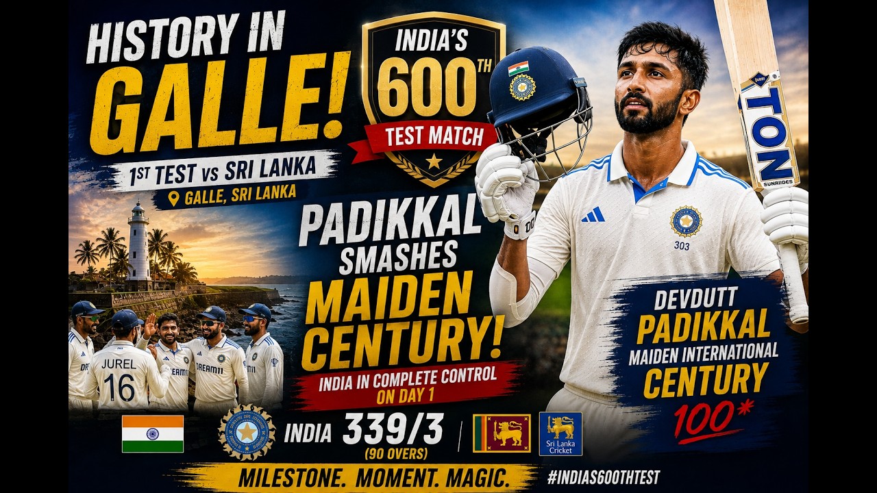 HISTORY IN GALLE! 😱 Padikkal's Maiden Century in India's 600th Test