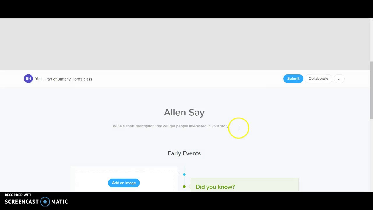 Using Sutori (Digital Timelines)