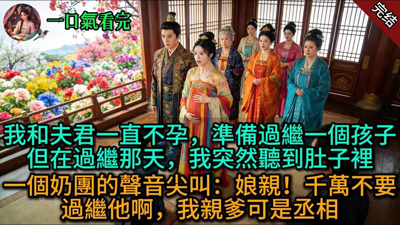 我和夫君一直不孕，準備過繼一個孩子，但在過繼那天，我突然聽到肚子裡一個奶團的聲音尖叫：娘親！千萬不要過繼他啊，我親爹可是丞相。