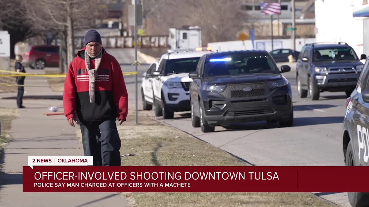 Man with machete shot and killed by Tulsa police near Archer and Denver downtown