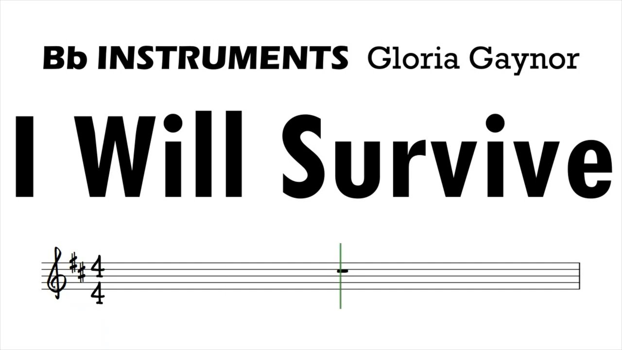 I Will Survive Bb Instruments Sheet Music Backing Track Play Along Partitura