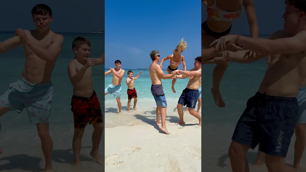 Superman!!!!🫶🌊💪 #trending #ocean #beach #funny #family #maldives