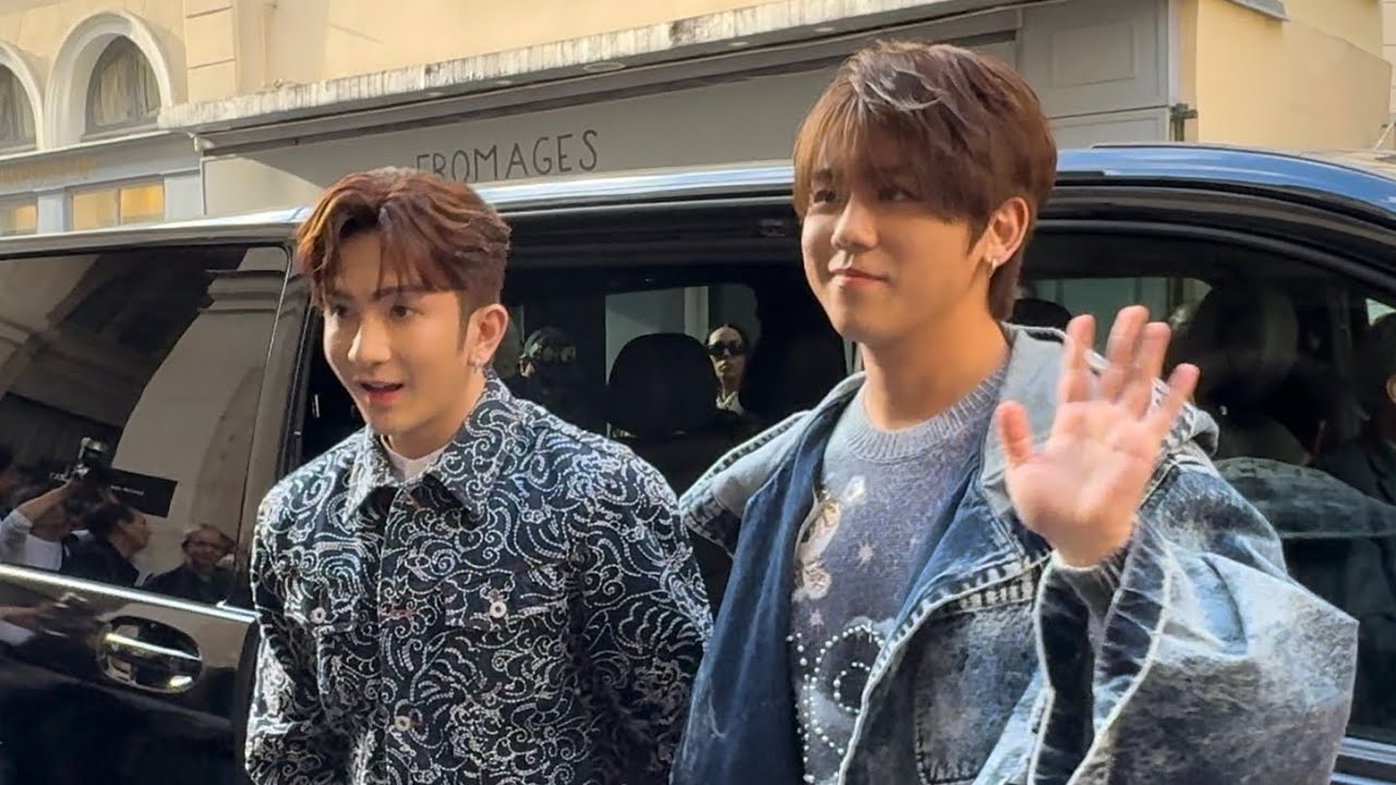KEUNG TO 姜濤 AND ANSON LO 盧瀚霆 AT KENZO SPRING SUMMER 2025 SHOW IN PARIS