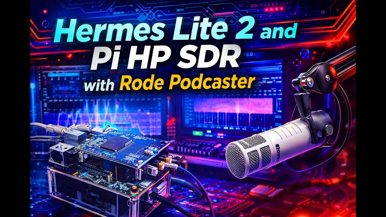 Amazing Hermes Lite II with PiHPSdr and Rode Podcaster Audio - Ham Radio