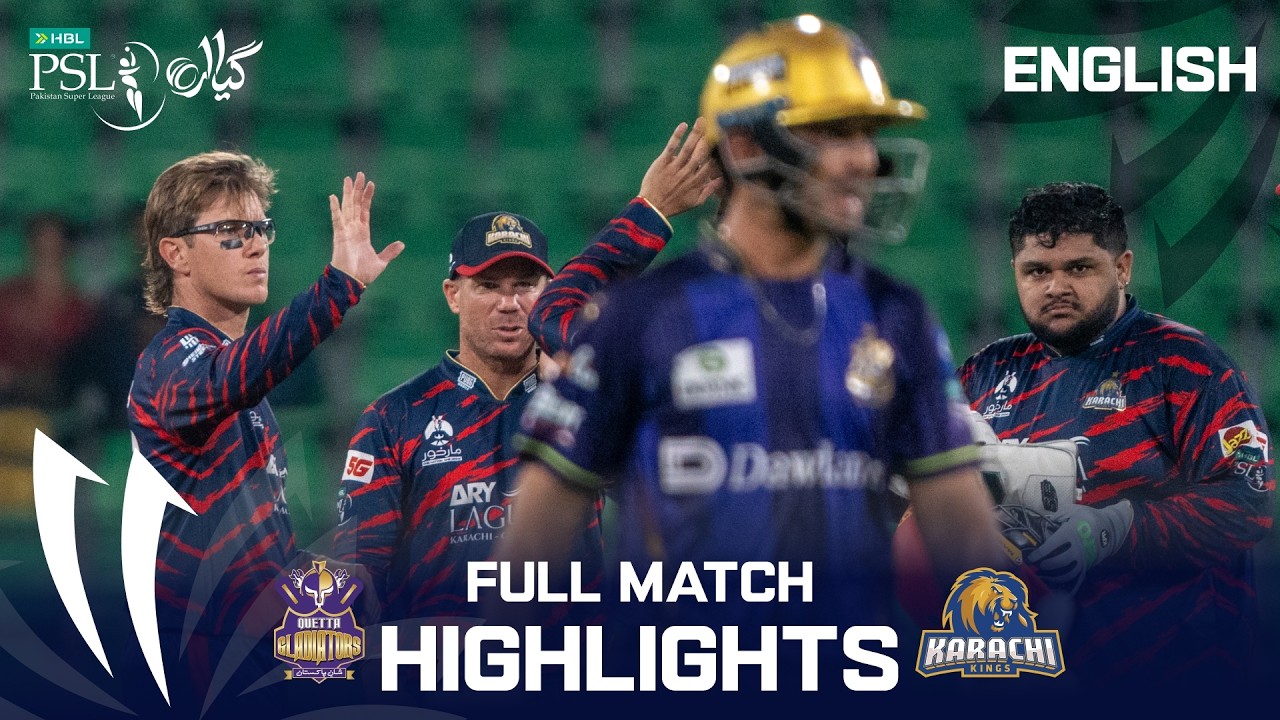 Full Highlights | Quetta Gladiators vs Karachi Kings | English | Match 2 | HBL PSL 11 | MZB1K