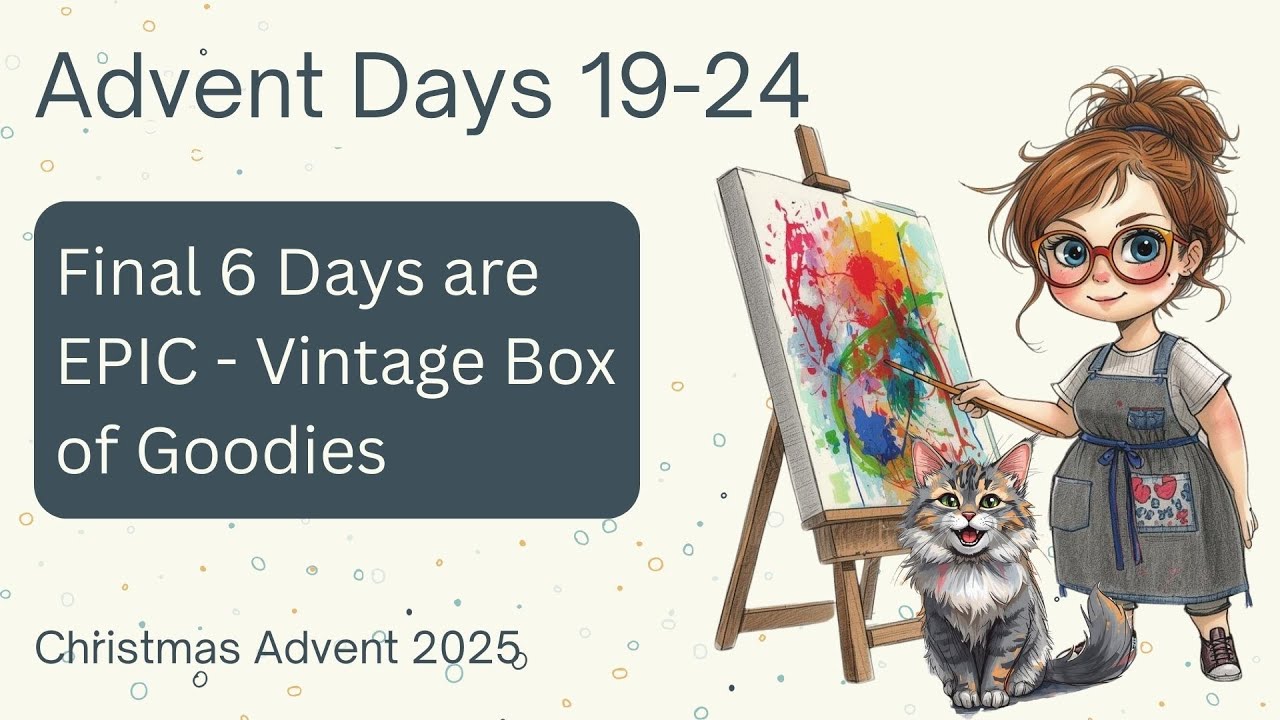Final 6 days are EPIC: Vintage Box of Goodies - Junk Journal Advent Box #adventcalendar #junkjournal