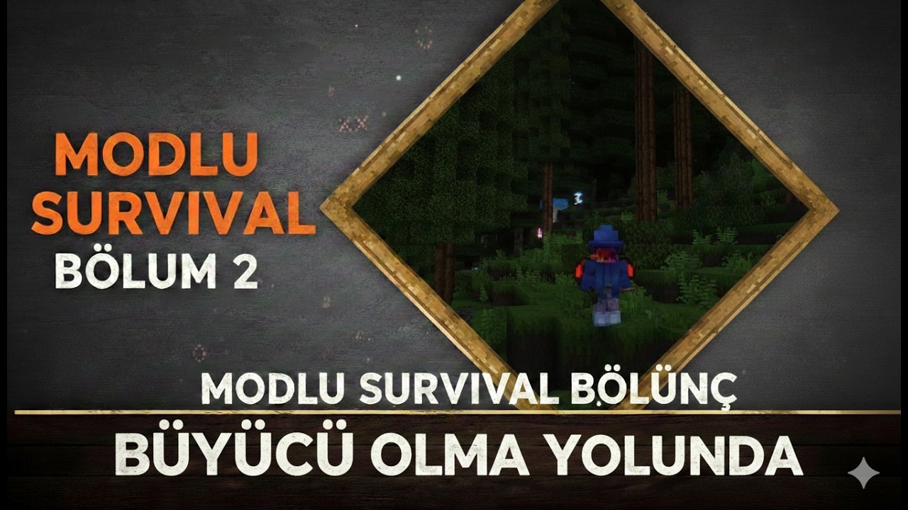 | OYUN BİZİ BÜYÜCÜ YAPACAKK!!! | MİNECRAFT MODLU SURVİVAL BÖLÜM 2