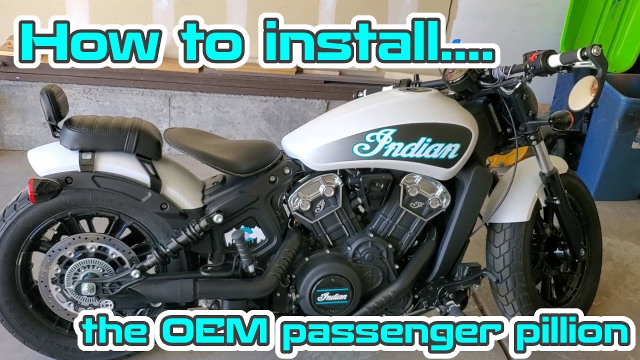 How to install the OEM passenger seat on the Indian Scout Bobber
