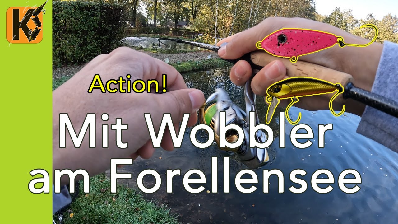 Mit Wobbler am Forellensee - Forellenangeln im Angelpark Heioord in Holland - TroutArea Angeln