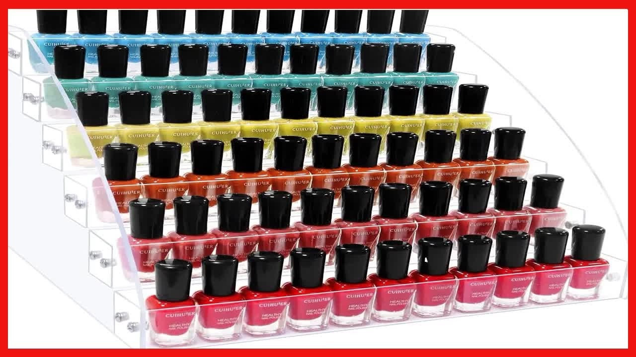 Maximize Your Space with the 6-Layer Acrylic Nail Polish Stand