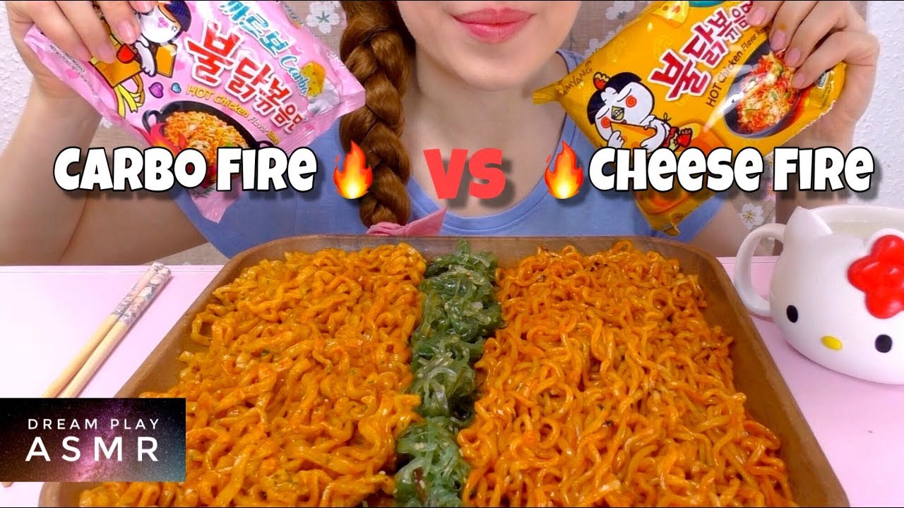 ★ASMR★ Nudel Mukbang - Cheese Ramen Battle | Dream Play ASMR