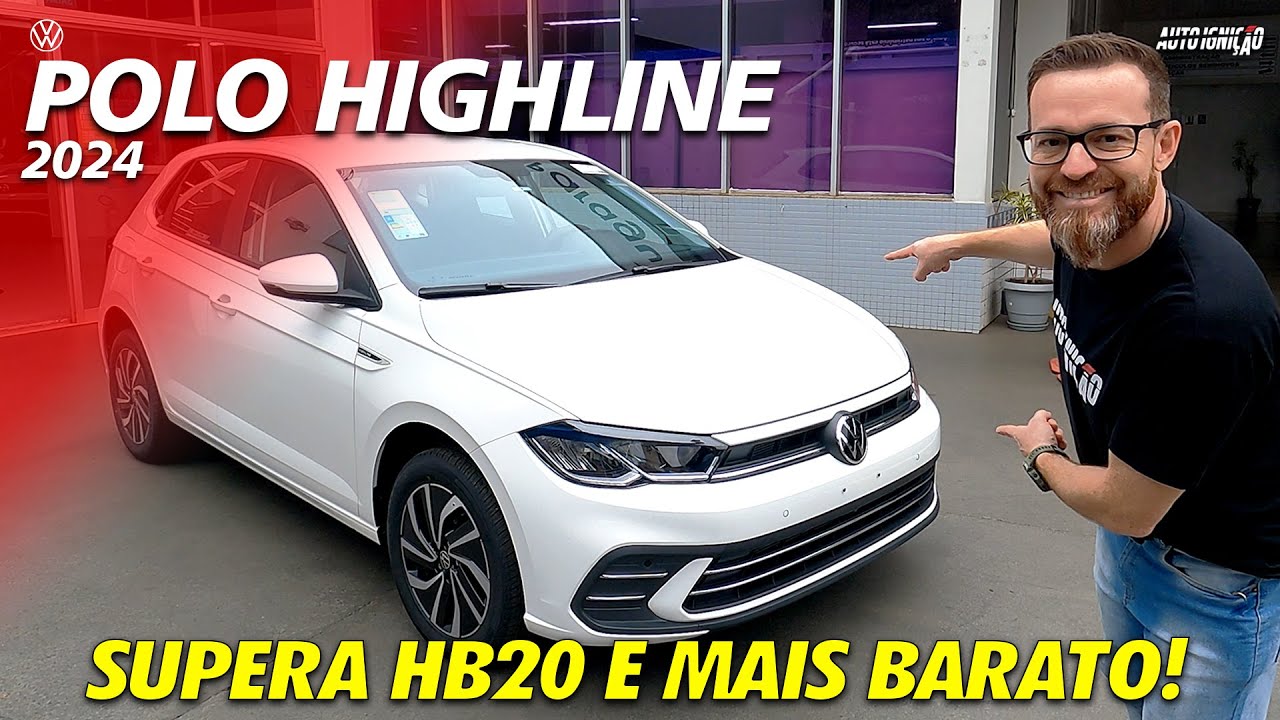 VW POLO HIGHLINE 2024 - Supera HB20 Platinum Plus e Mais Barato!