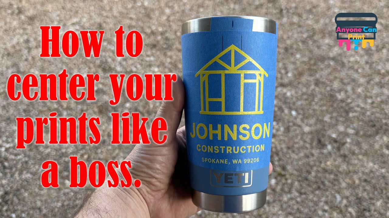 How to center your tumbler printing above the makes logo on the Mutoh rotary attachment.