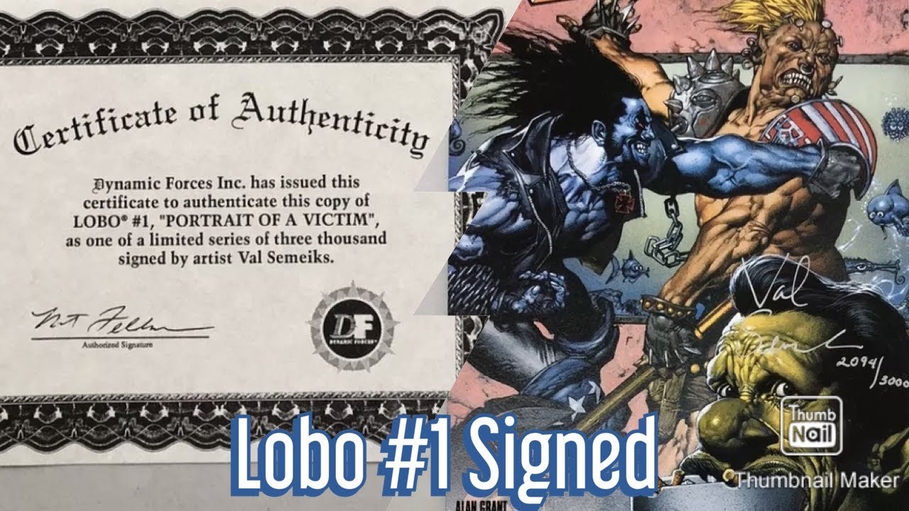 Первая распаковка Lobo #1 с автографом Вэла Семейкса. #keyissuecomics #cbcs ##lobo #dccomics