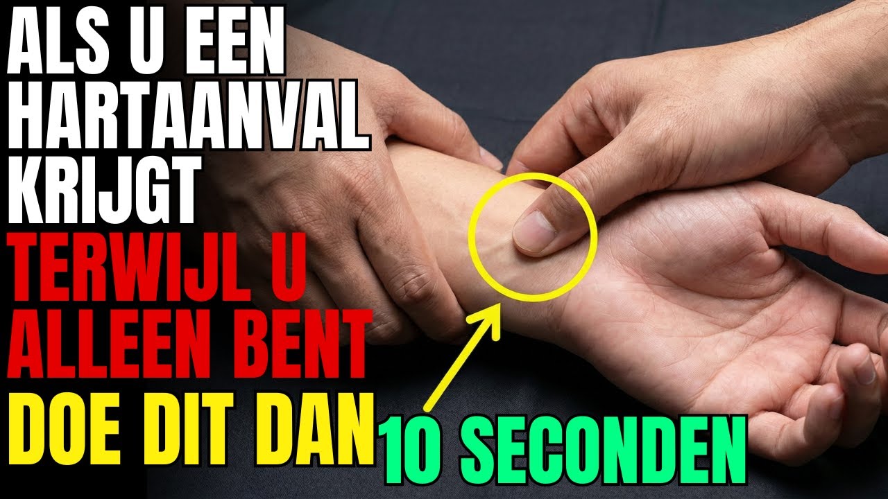Als u alleen bent en een hartaanval krijgt… dan kunnen deze 5 stappen uw leven redden